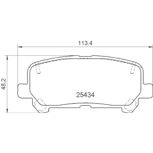 Bremsbelagsatz Scheibenbremse Hella Pagid 8DB 355 020-601 für Honda Isuzu Acura