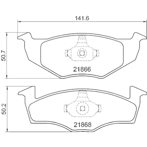 Bremsbelagsatz Scheibenbremse Hella Pagid 8DB 355 007-911 für Audi Seat Skoda VW