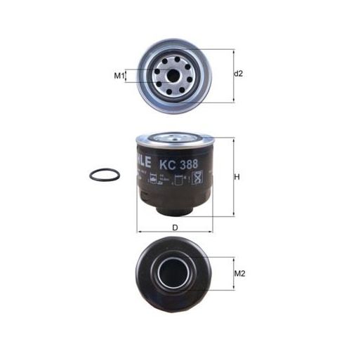 Kraftstofffilter Mahle KC 388D für Mitsubishi