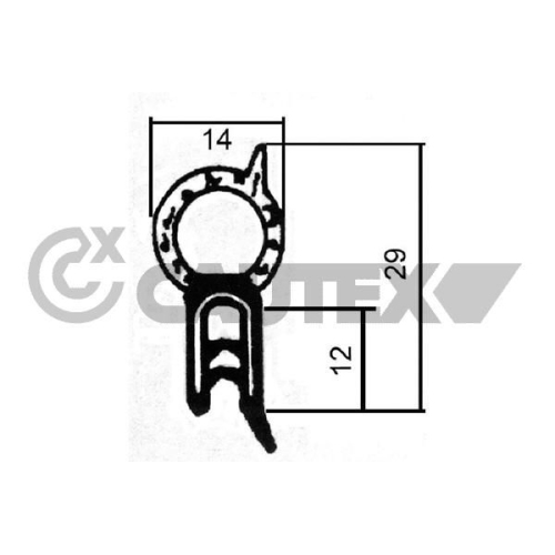 Türdichtung Cautex 011003 für Kofferraum