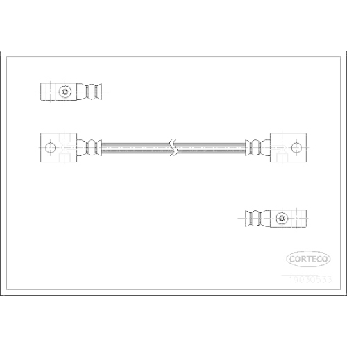 Bremsschlauch Corteco 19030533 für Nissan Vorderachse Links Vorne