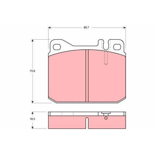 Bremsbelagsatz Scheibenbremse Trw GDB1103 für VW Vorderachse