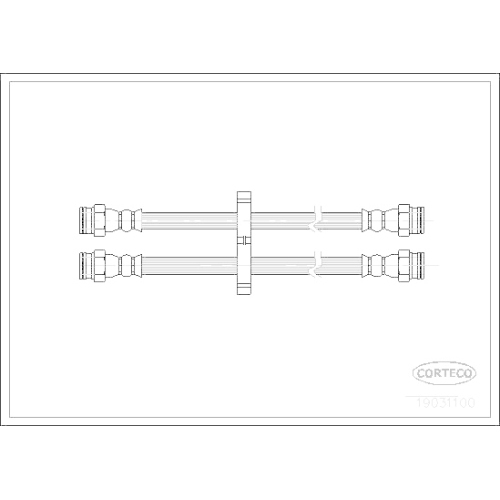 Bremsschlauch Corteco 19031100 für Fiat Hinterachse Hinten