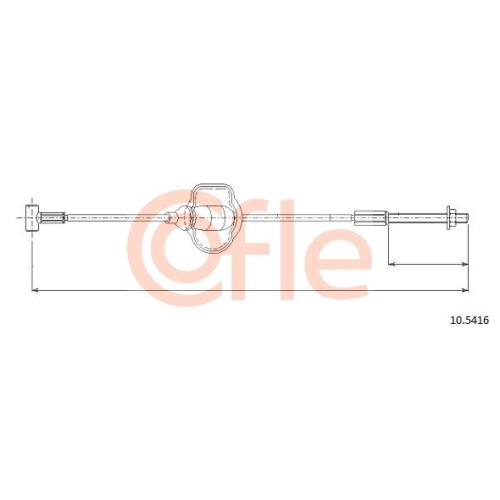 Seilzug Feststellbremse Cofle 10.5416 für Ford Vorne