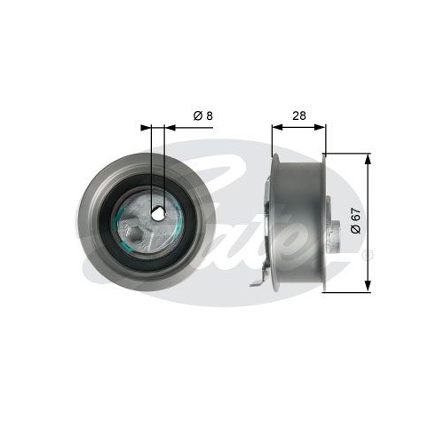 Spannrolle Zahnriemen Gates T43237 Powergrip™ für Audi Seat Skoda VW