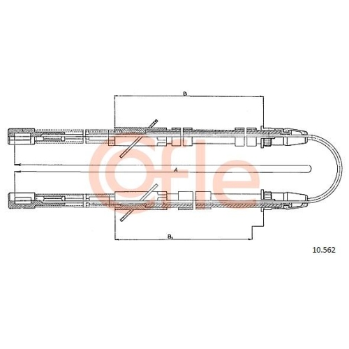 Seilzug Feststellbremse Cofle 10.562 für Lada Hinten