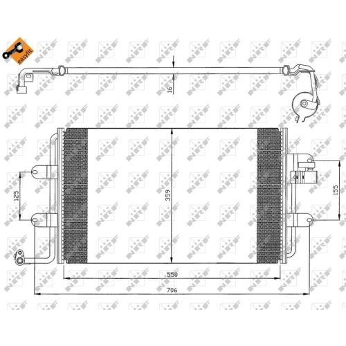 Kondensator Klimaanlage Nrf 35300 Easy Fit für VW