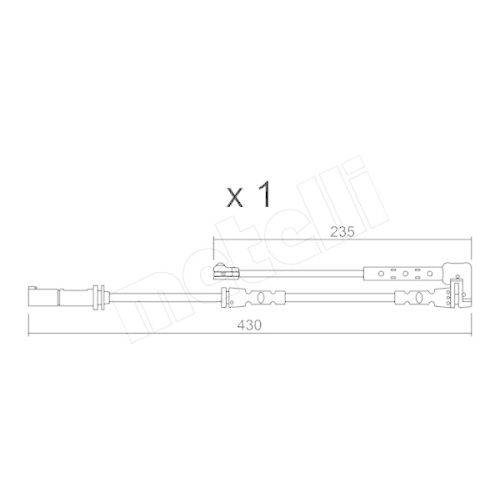 Warnkontakt Bremsbelagverschleiß Metelli SU.311 für Mini Vorderachse