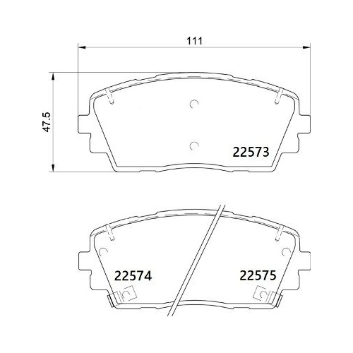 Bremsbelagsatz Scheibenbremse Brembo P30115 Prime Line für Kia Vorderachse