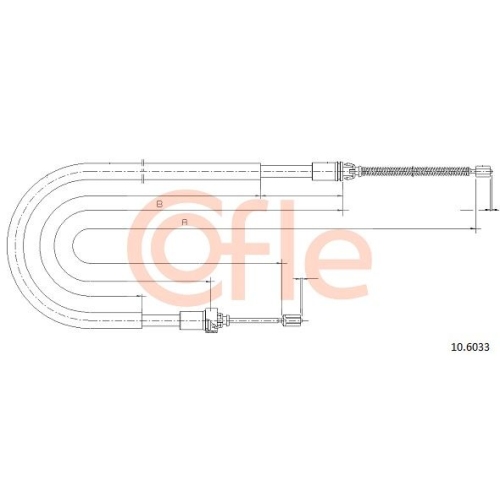 Seilzug Feststellbremse Cofle 10.6033 für Peugeot Hinten Links Rechts