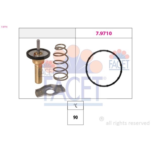 Thermostat Kühlmittel Facet 7.8774 Made In Italy - Oe Equivalent für Mitsubishi