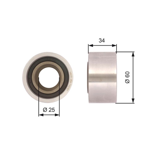 Umlenk /führungsrolle Zahnriemen Gates T42187 Powergrip™ für MG Rover Land Rover