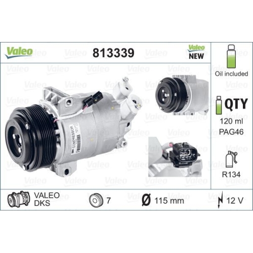 Kompressor Klimaanlage Valeo 813339 Valeo Origins New O.e. Technologie für