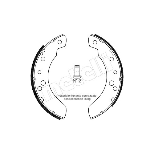 Bremsbackensatz Metelli 53-0115 für Ford Talbot Hinterachse