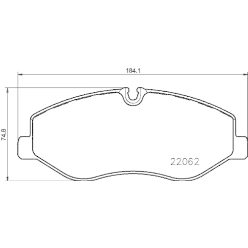 Bremsbelagsatz Scheibenbremse Hella Pagid 8DB 355 021-961 für Mercedes Benz