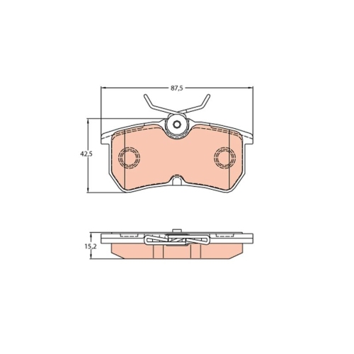 Bremsbelagsatz Scheibenbremse Trw GDB2140 für Ford Hinterachse