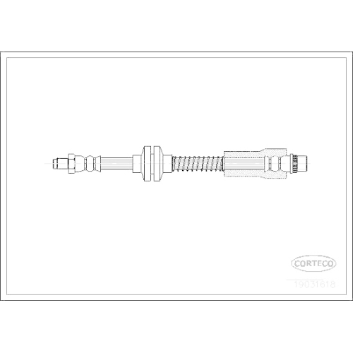 Bremsschlauch Corteco 19031618 für Fiat Vorderachse Beidseitig Vorne