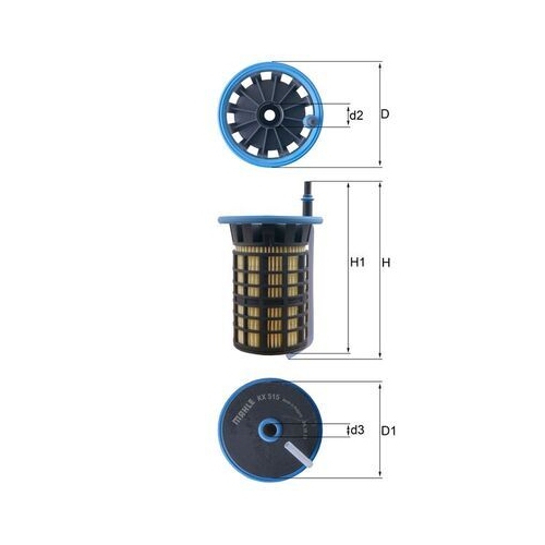 Kraftstofffilter Mahle KX 515 für Chrysler Citroën Fiat Peugeot