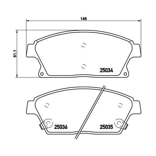 Bremsbelagsatz Scheibenbremse Brembo P59077 Prime Line für Opel Vauxhall Buick