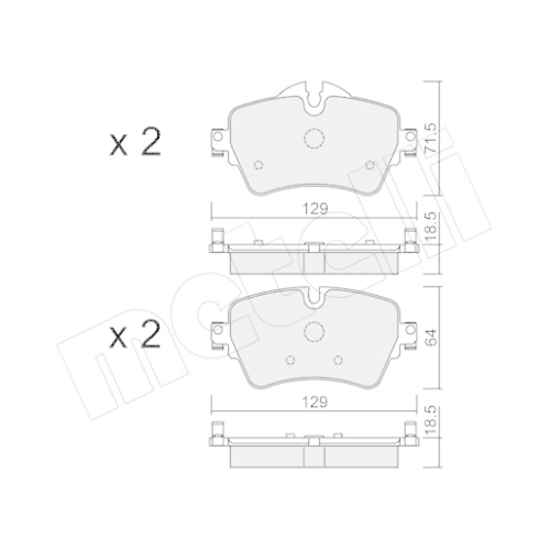 Bremsbelagsatz Scheibenbremse Metelli 22-1013-0 für Bmw Mini Vorderachse