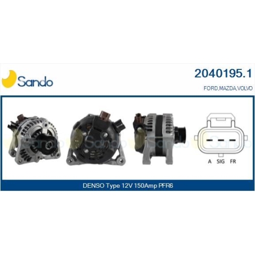 Generator Sando 2040195.1 für Ford Mazda Volvo