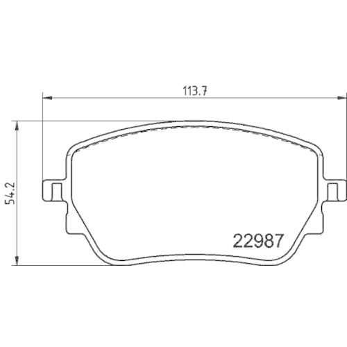 Bremsbelagsatz Scheibenbremse Hella Pagid 8DB 355 039-231 für Mercedes Benz