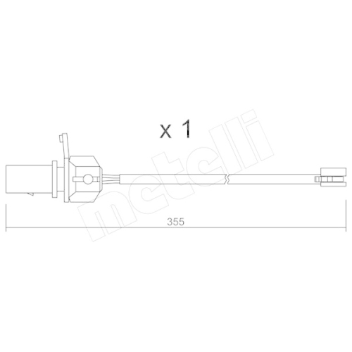 Warnkontakt Bremsbelagverschleiß Metelli SU.332 für Porsche Vorderachse