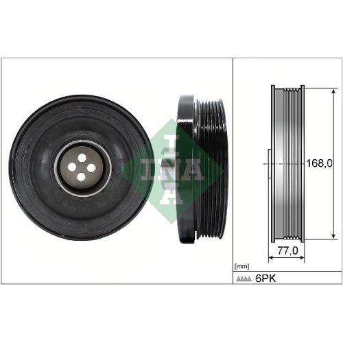 Riemenscheibe Kurbelwelle Ina 544 0130 10 für Bmw Mini