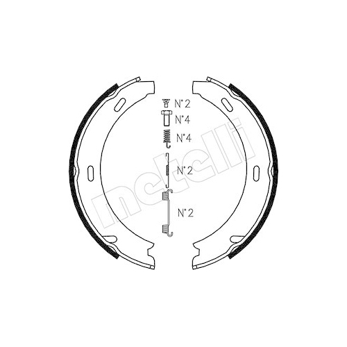 Bremsbackensatz Feststellbremse Metelli 53-0233K für Hinterachse
