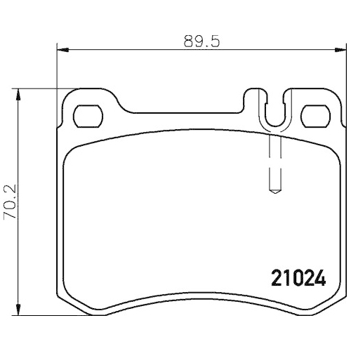 Bremsbelagsatz Scheibenbremse Hella Pagid 8DB 355 007-611 für Mercedes Benz