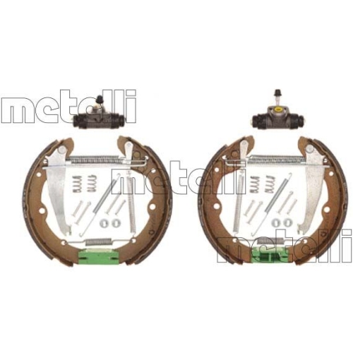 Bremsbackensatz Metelli 51-0370 Vermontierter Kit für Hinterachse