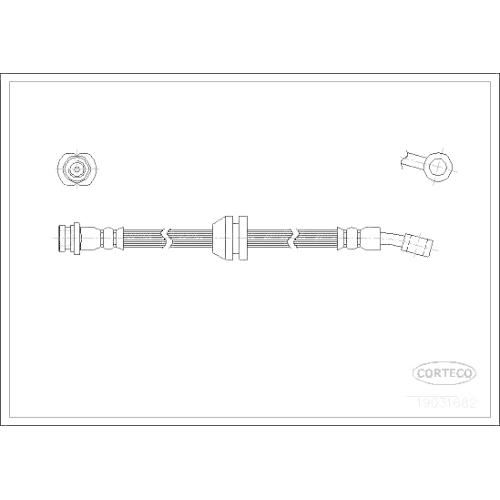 Flessibile Del Freno Corteco 19031682 per Chevrolet Daewoo