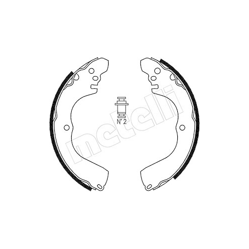 Bremsbackensatz Metelli 53-0261 für Mitsubishi Hinterachse