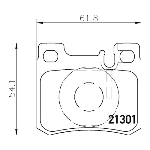 Bremsbelagsatz Scheibenbremse Hella Pagid 8DB 355 007-671 für Mercedes Benz