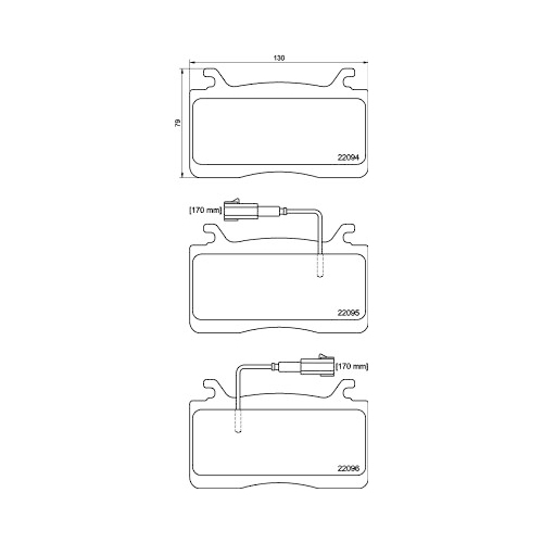 Bremsbelagsatz Scheibenbremse Hella Pagid 8DB 355 039-301 für Alfa Romeo