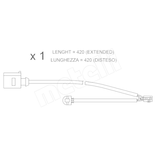Warnkontakt Bremsbelagverschleiß Metelli SU.217 für Audi Porsche VW Vorderachse