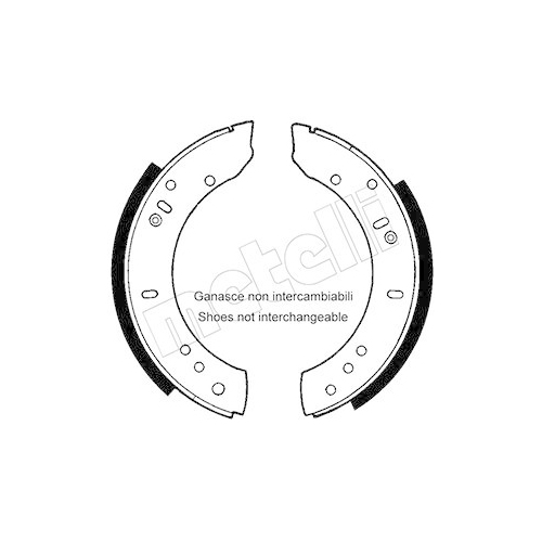 Bremsbackensatz Metelli 53-0366 für Ldv Land Rover Hinterachse