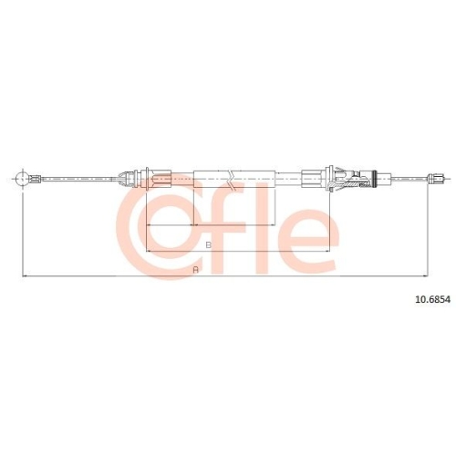 Seilzug Feststellbremse Cofle 10.6854 für Nissan Opel Renault Hinten Links