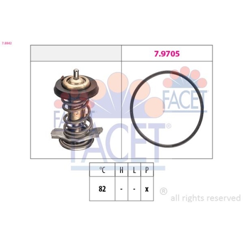 Thermostat Kühlmittel Facet 7.8842 Made In Italy - Oe Equivalent für Fiat Iveco