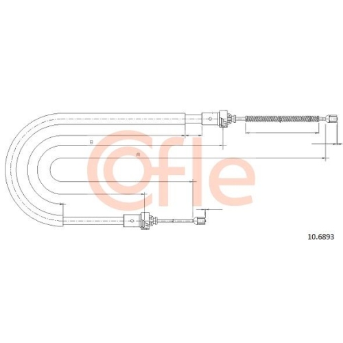 Seilzug Feststellbremse Cofle 10.6893 für Dacia Hinten Links Rechts