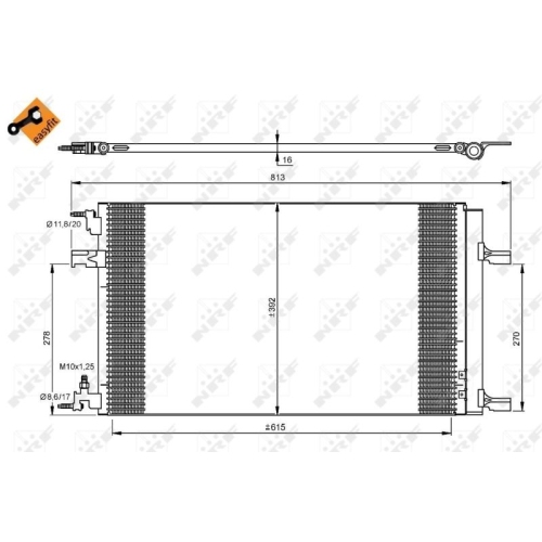 Kondensator Klimaanlage Nrf 35919 Easy Fit für Opel Vauxhall Chevrolet