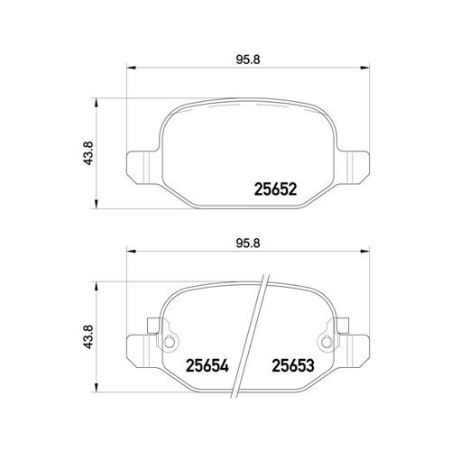 Bremsbelagsatz Scheibenbremse Brembo P23150 Prime Line für Fiat Hinterachse