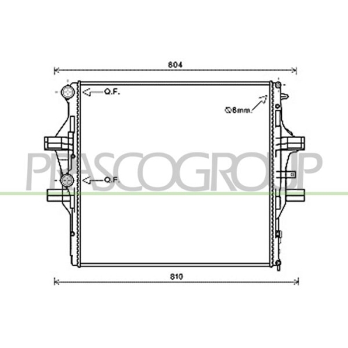 Kühler Motorkühlung Prasco FT929R001 Prascoselection für Iveco