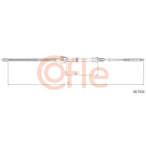 Seilzug Feststellbremse Cofle 10.7132 für VW Vag Hinten Links Rechts