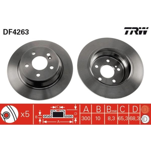 TRW 2X Bremsscheibe für Mercedes Benz