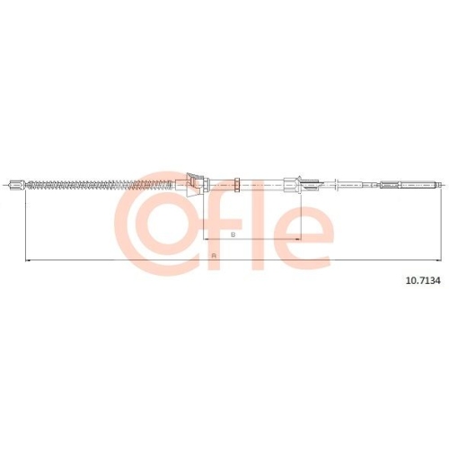 Seilzug Feststellbremse Cofle 10.7134 für Seat VW Vag Hinten Links Rechts