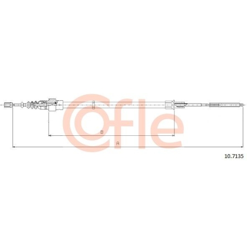 Seilzug Feststellbremse Cofle 10.7135 für Seat VW Vag Hinten Links Rechts