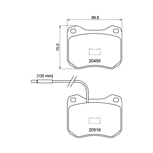 Bremsbelagsatz Scheibenbremse Hella Pagid 8DB 355 017-421 für Citroën Peugeot