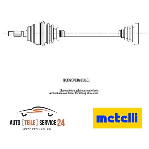 Antriebswelle Metelli 17-0901 für Audi VW Vorderachse Rechts