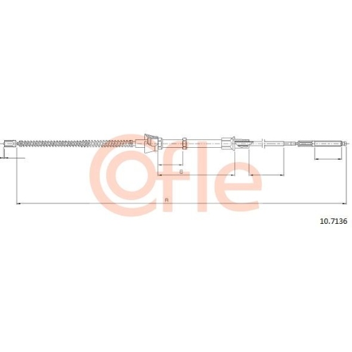 Seilzug Feststellbremse Cofle 10.7136 für Seat VW Vag Hinten Links Rechts